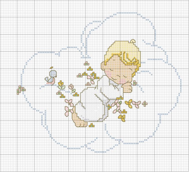 Schema punto croce Baby Sleeping